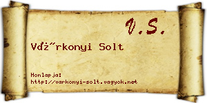 Várkonyi Solt névjegykártya